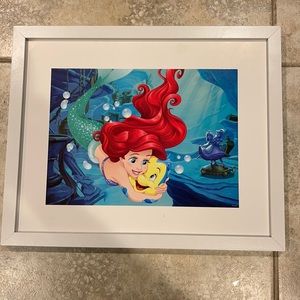 Ariel and Flounder wall frame picture